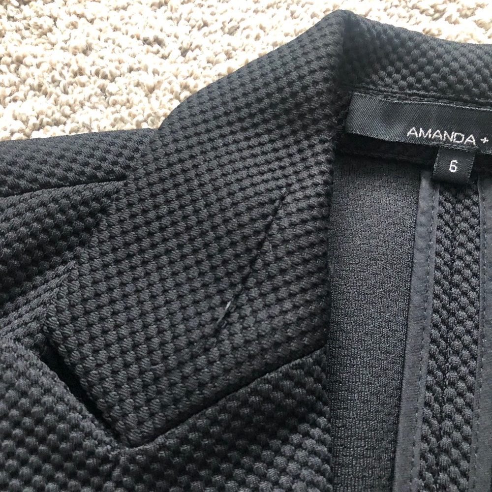 Textured Ruffle Sleeve Blazer - Picture 5 of 6